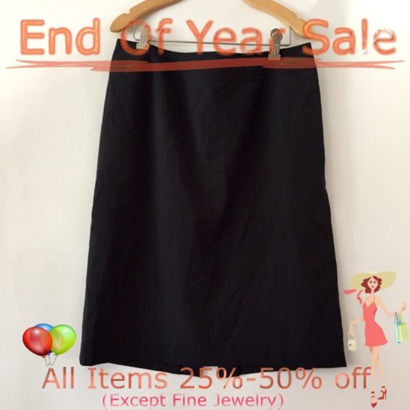 Tahari Dresses & Skirts - Tharari Black Pin-Stripe Pencil Skirt Size 10